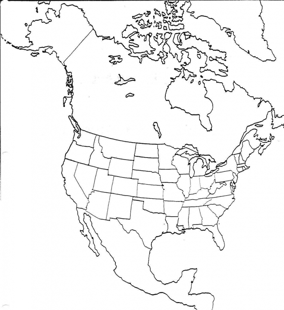 Blank Printable Map Of North America