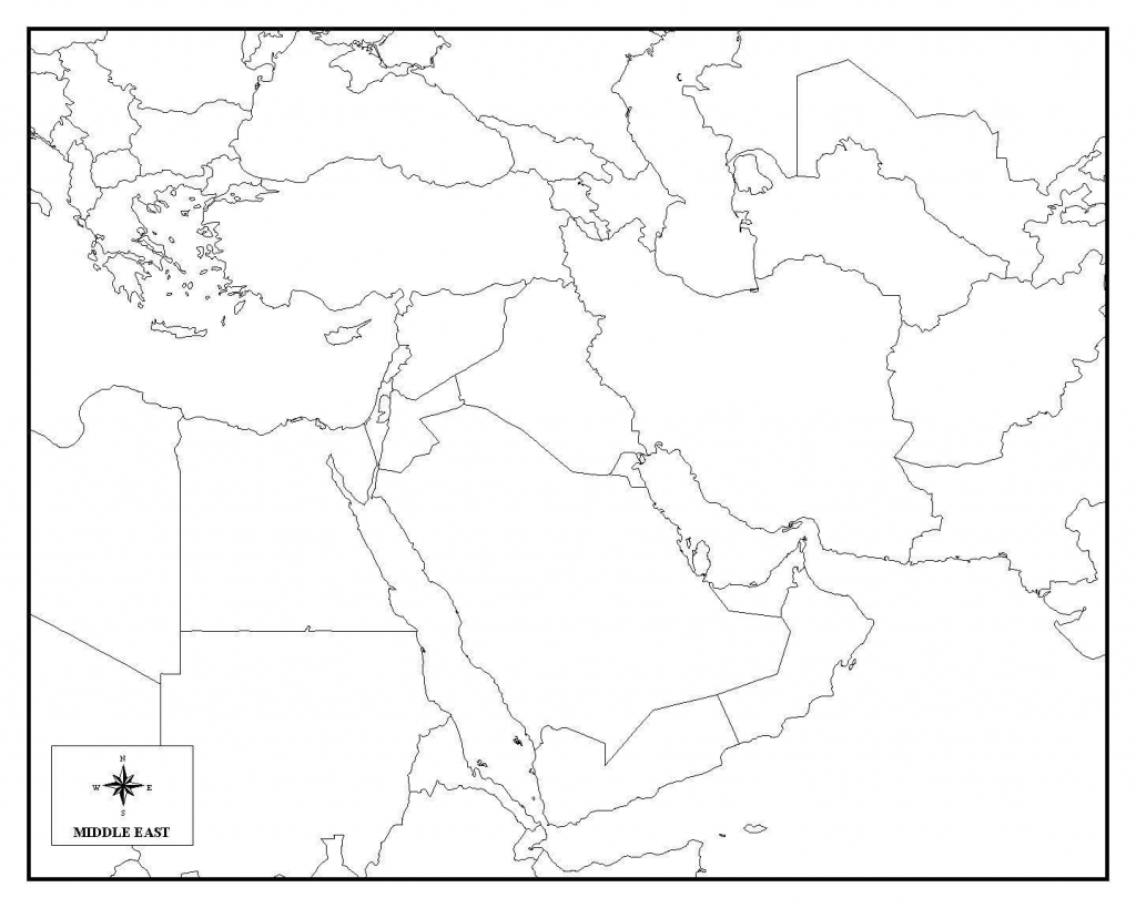 Middle East Blank Map Printable Printable Templates