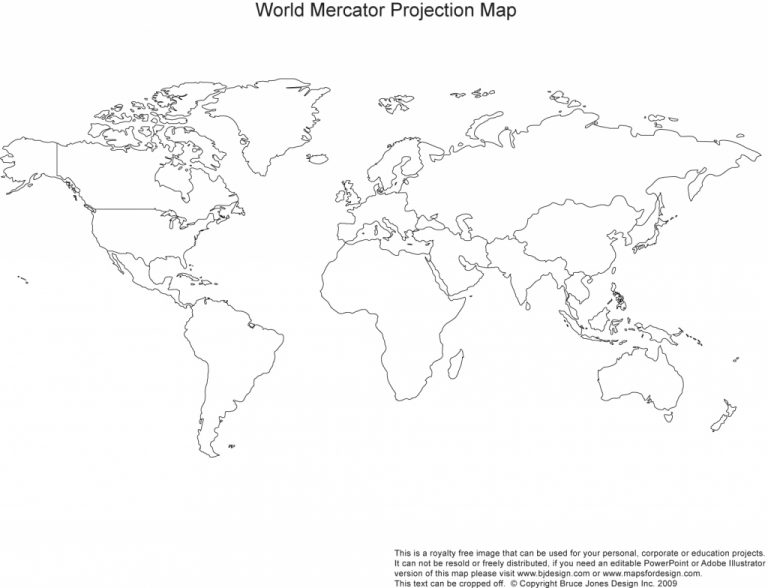 blank world outline map