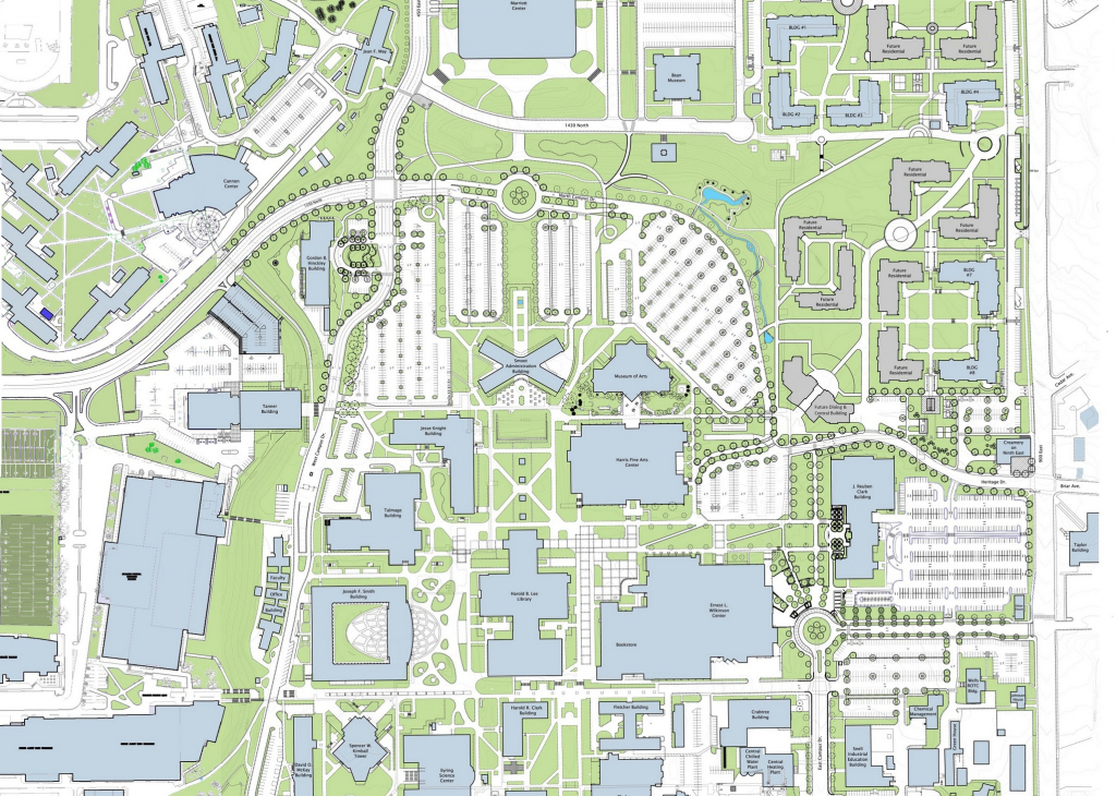 Printable Byu Campus Map for Byu Campus Map Printable