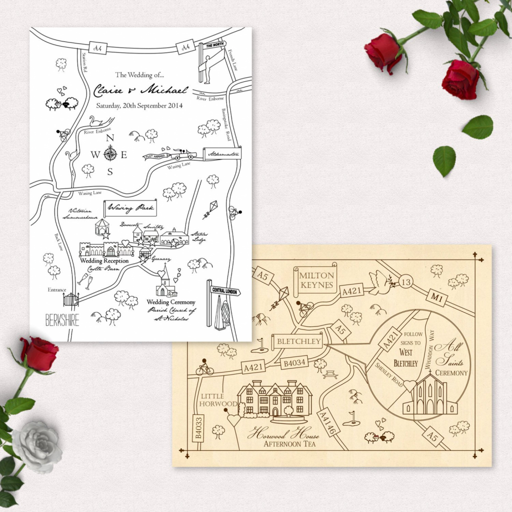 Printable Custom Map Wedding Invitation Save The Date Or Info | Etsy pertaining to How To Create A Printable Map For A Wedding Invitation