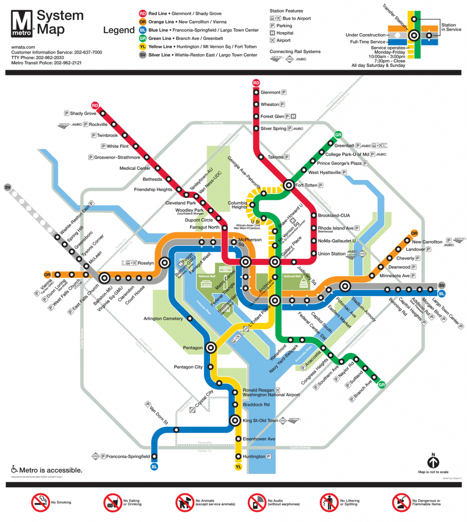 Printable Dc Metro Map | Fysiotherapieamstelstreek for Printable Metro Map