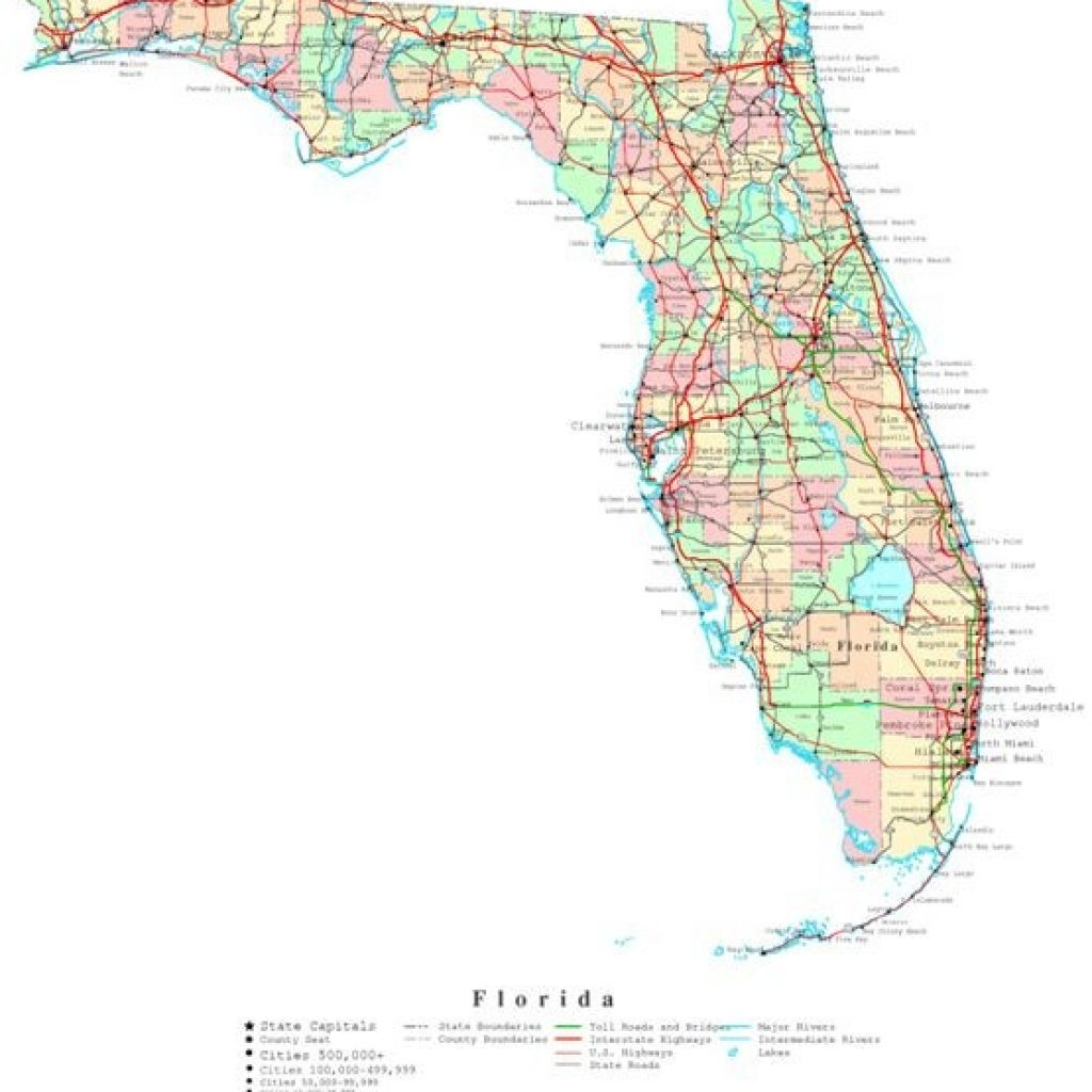 Printable Florida Map for Florida County Map Printable