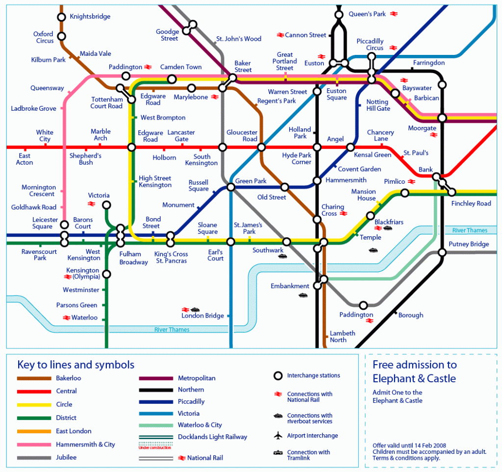 Printable London Tube Map | Printable London Underground Map 2012 with Printable Map Of The London Underground