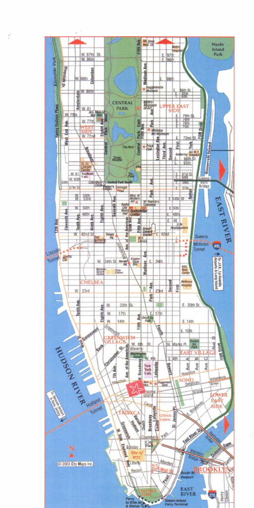 Printable Manhattan Street Map | Globalsupportinitiative inside Manhattan Road Map Printable