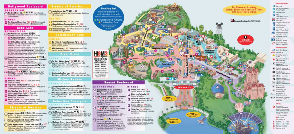 Printable Map Hollywood Studios Beautiful Disney World Hollywood inside Printable Disney World Maps