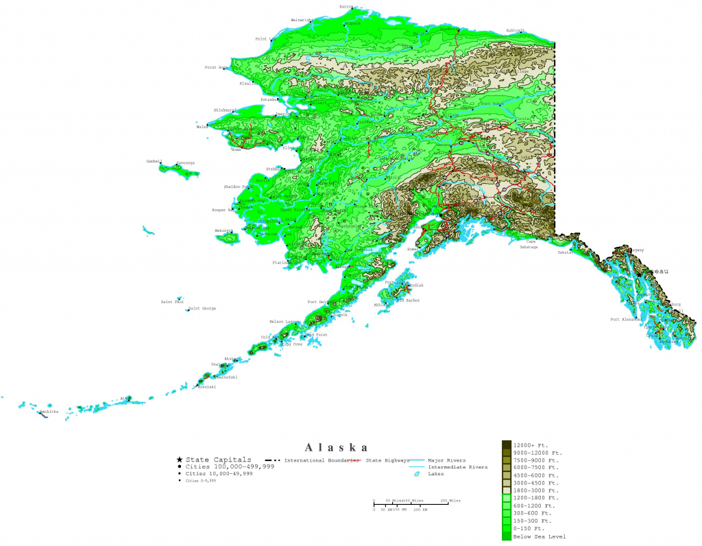 Printable Map Of Alaska And Travel Information | Download Free throughout Alaska State Map Printable