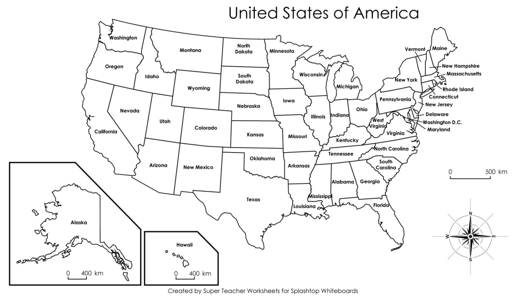Printable Map Of California For Kids Printable Map Us Printable For for Map Of The Us States Printable