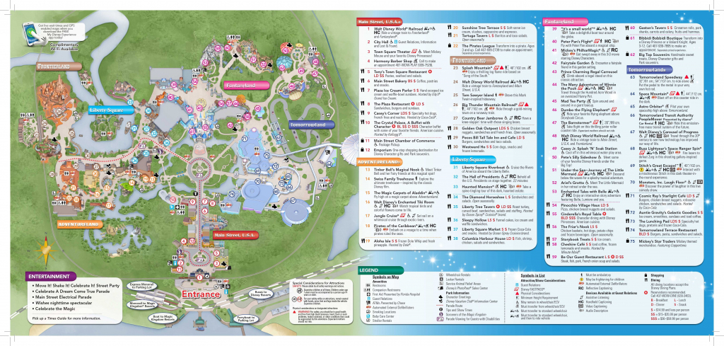 Printable Map Of Disney World Magic Kingdom | Travel Maps And Major with Printable Magic Kingdom Map 2017