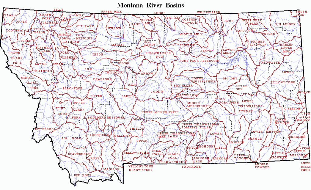 Printable Map Of Montana And Travel Information | Download Free within Printable Map Of Montana