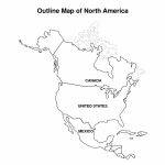 Printable Map Of North America | Pic Outline Map Of North America For North America Political Map Printable