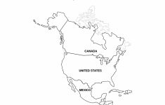 Outline Map Of North America Printable
