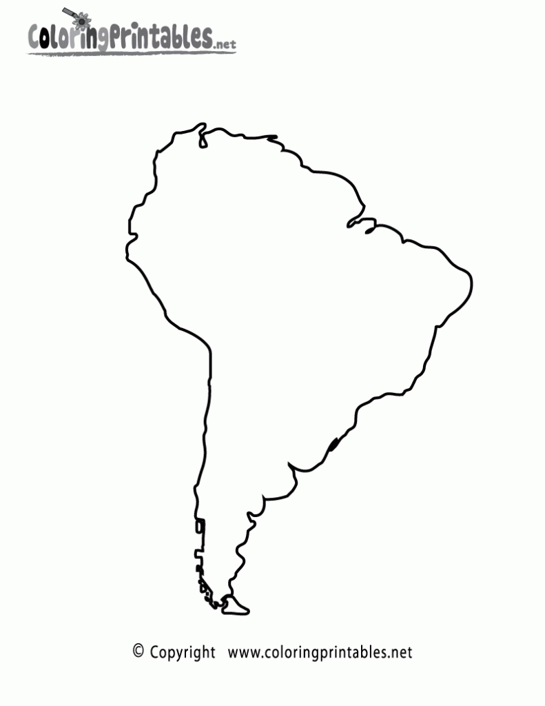 Printable Map Of North And South America And Travel Information inside South America Outline Map Printable