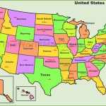 Printable Map Of The United States With State Names Fresh United Intended For Printable Map Of The United States