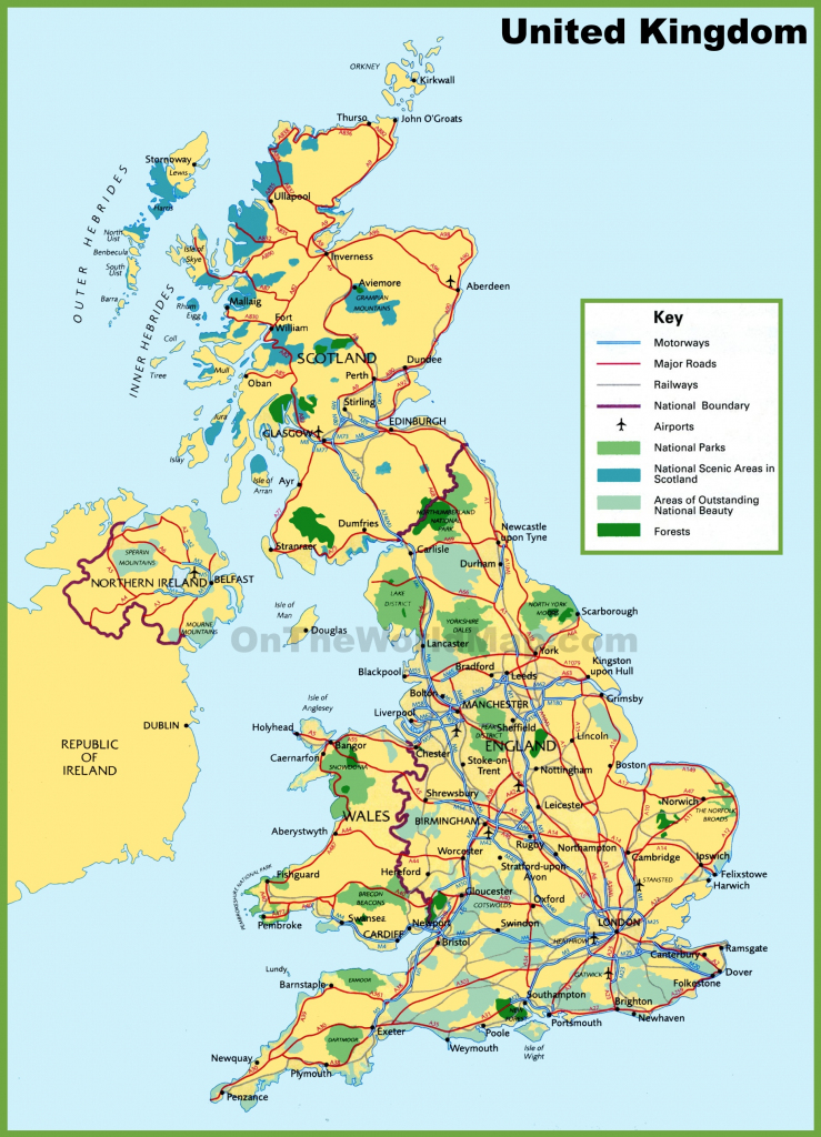 Printable Map Of Uk Towns And Cities And Travel Information inside Printable Map Of Uk Towns And Cities