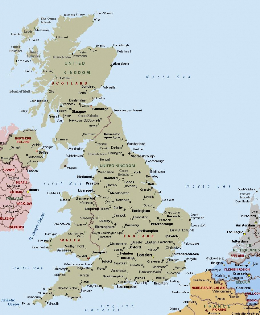 Printable Map Of Uk Towns And Cities - Printable Map Of Uk Counties within Printable Map Of Uk Cities And Counties