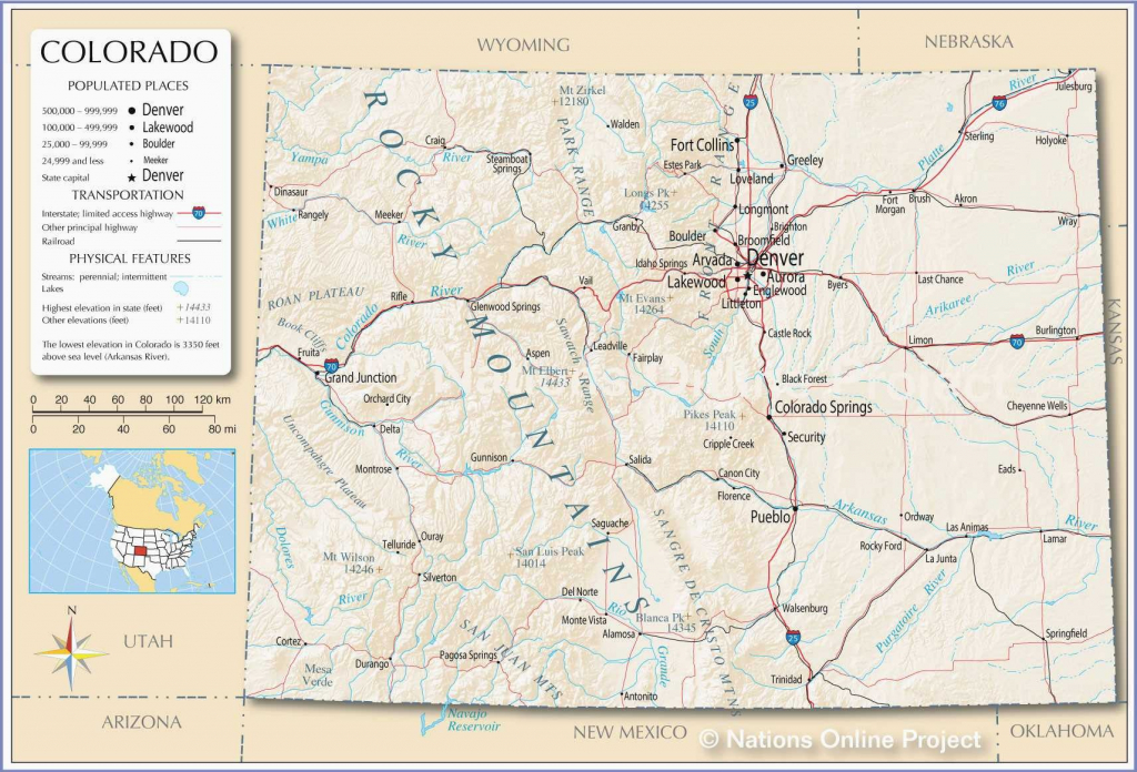 Printable Map Of Us With Major Cities New Denver County Map throughout Printable Map Of Colorado Cities