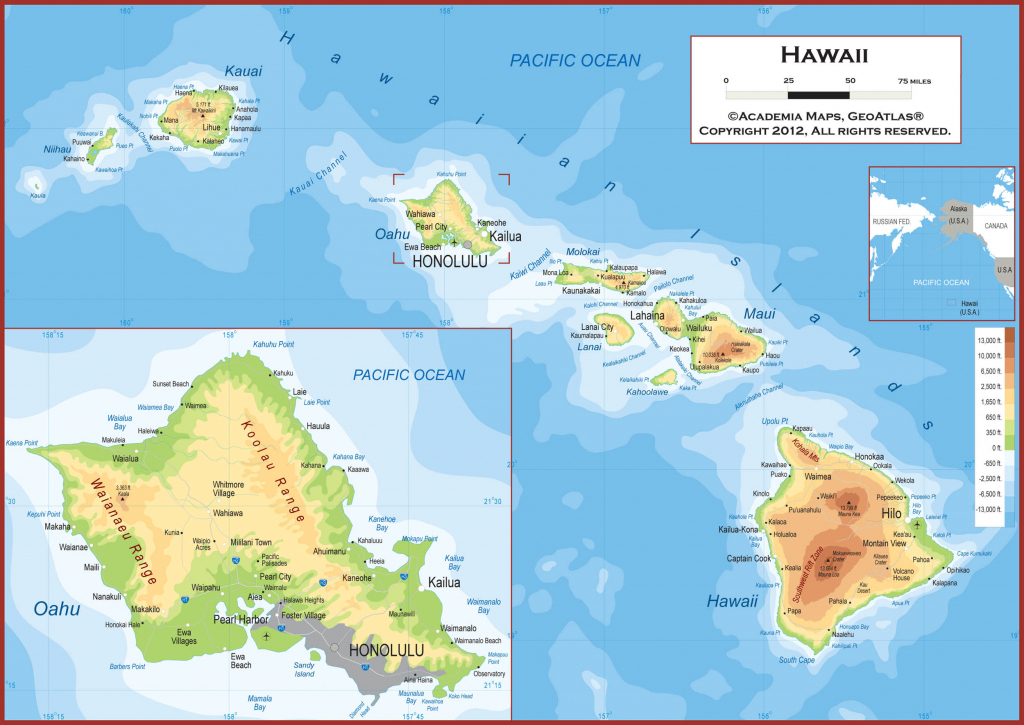 Printable Maps Of Hawaii And Travel Information | Download Free within Printable Map Of Hawaii