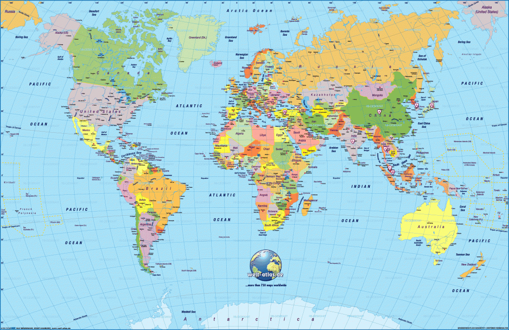 Printable Maps Of The World with regard to World Maps Online Printable