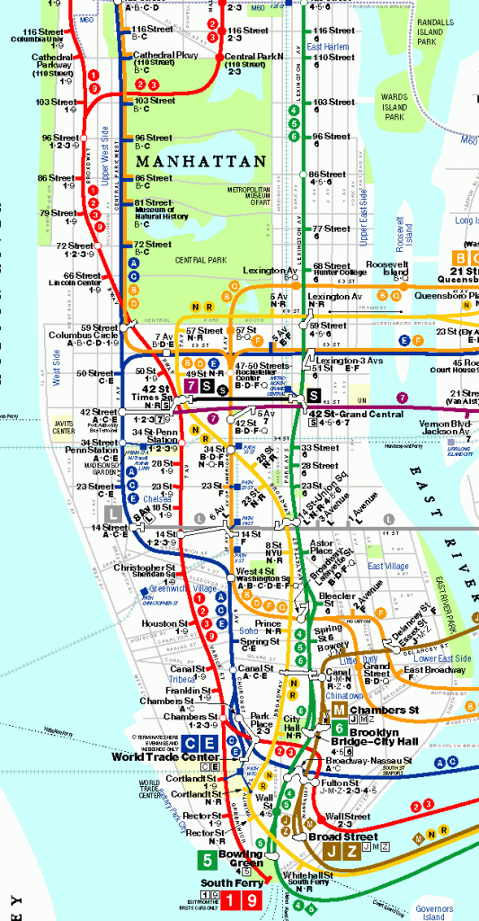 Printable Walking Map Of Manhattan Printable Maps