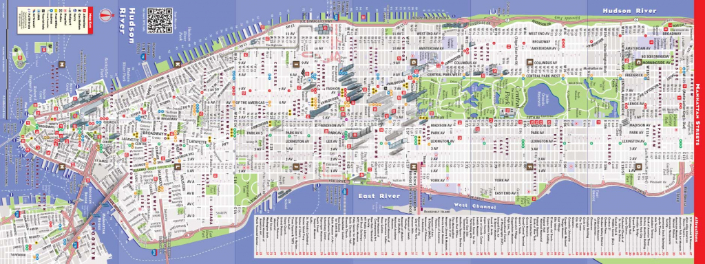 Printable New York Street Map | Travel Maps And Major Tourist in Printable Street Map Of Manhattan Nyc