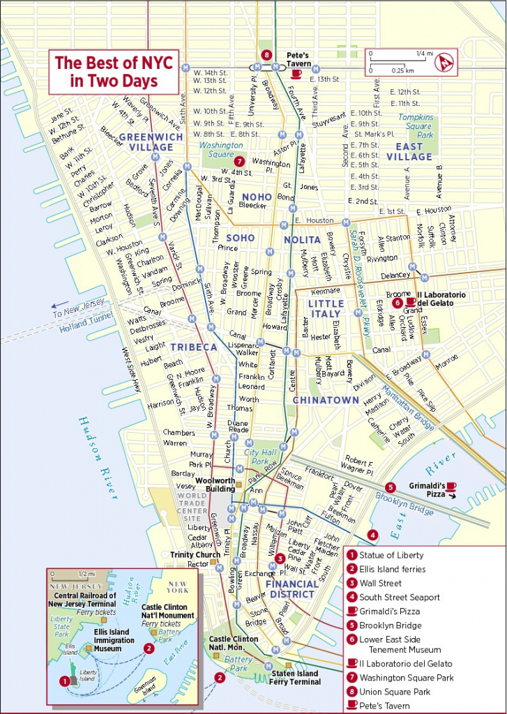 Printable New York Street Map | Travel Maps And Major Tourist pertaining to New York City Street Map Printable