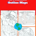 Printable Outline Maps Of The World (Pdf): Download And Print 21 Regarding Printable World Map With Hemispheres
