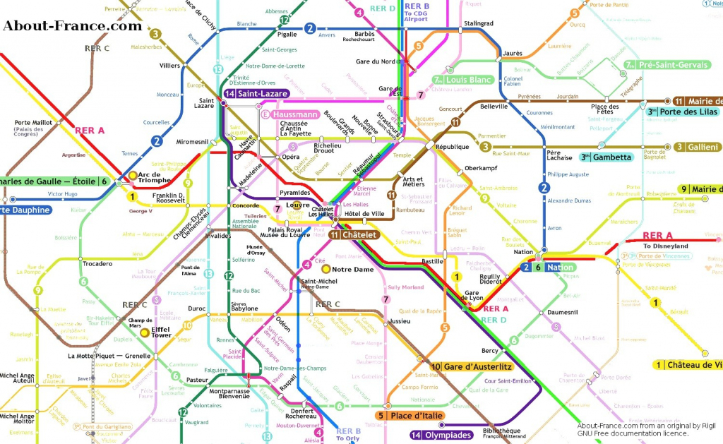 Printable Paris Metro Map | Globalsupportinitiative in Printable Paris Metro Map