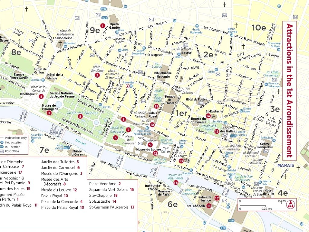 Printable Paris Tourist Map 6 To Street Of World Maps Best 1024×768 throughout Paris Tourist Map Printable