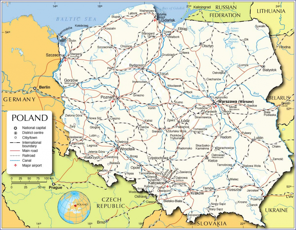 Printable Poland Maps,map Collection Of Poland,poland Map With in Printable Map Of Poland