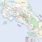 Printable Road Map Of Costa Rica | Detailed Road Map Of Costa Rica With Regard To Printable Map Of Costa Rica