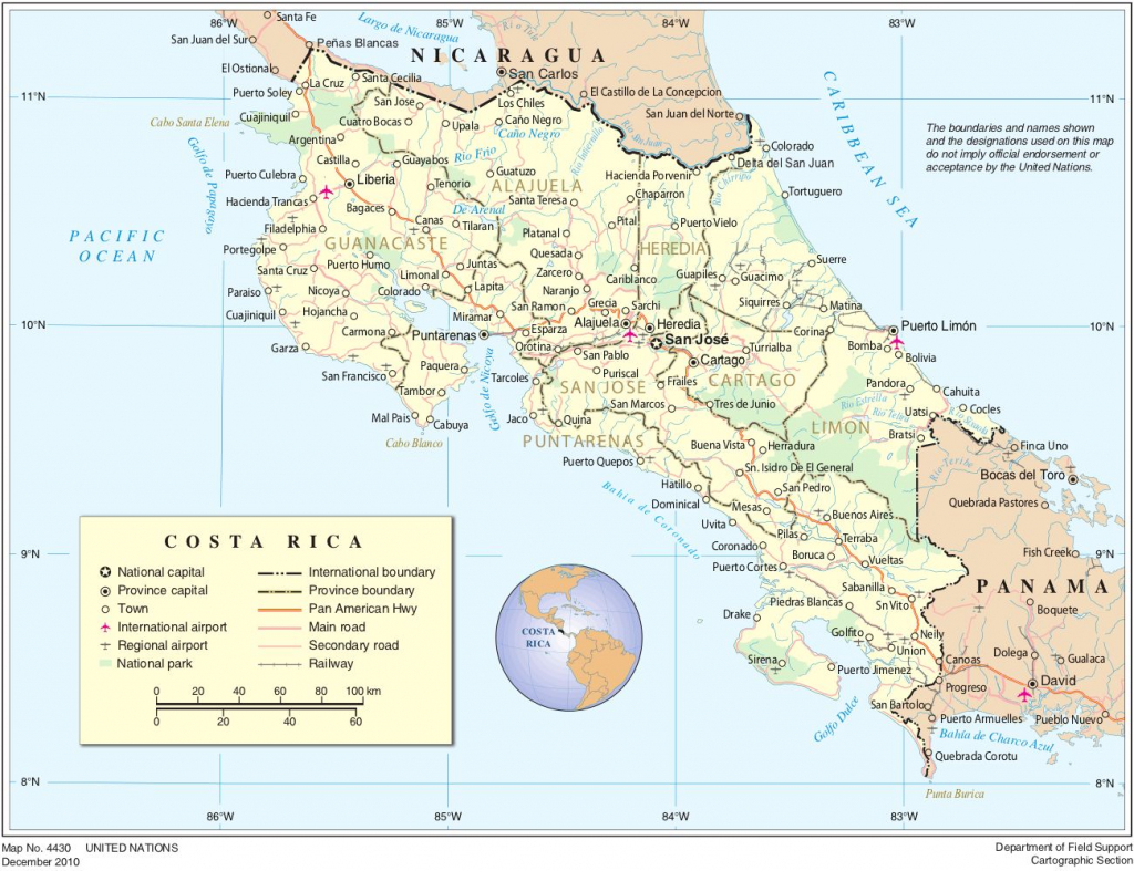 Printable Road Map Of Costa Rica | Map Of Costa Rica | Vacation for Printable Map Of Costa Rica