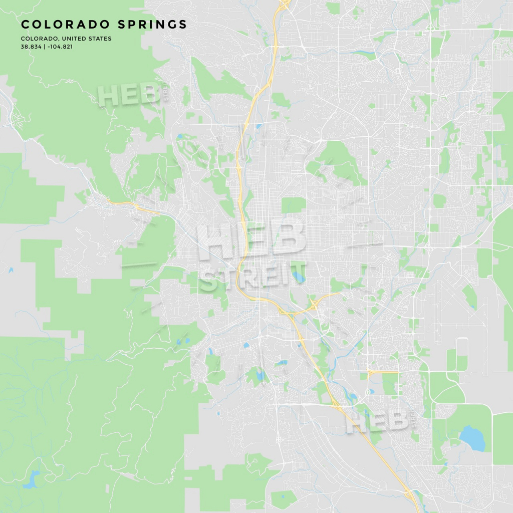 Printable Street Map Of Colorado Springs, Colorado | Hebstreits Sketches throughout Printable Map Of Colorado Springs