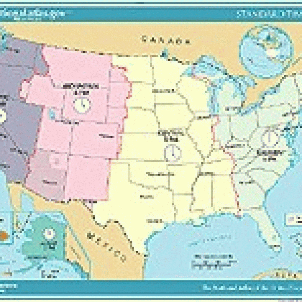 Printable Time Zone Map Maps Zones with regard to Maps With Time Zones Printable