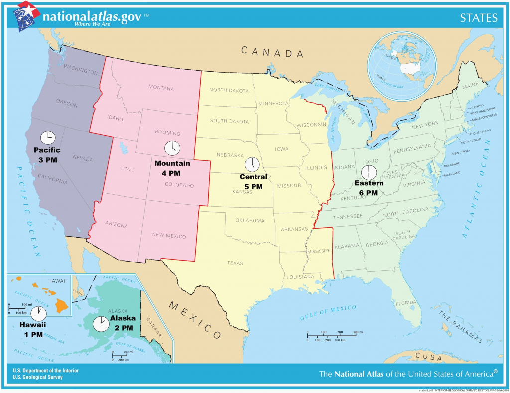 Printable Time Zone Map Us And Canada New Map Timezones In United for Printable Time Zone Map With States