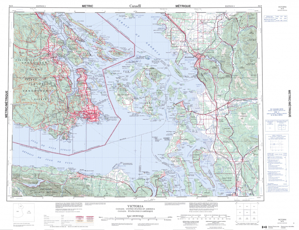 Printable Topographic Map Of Victoria 092B, Bc - Free Printable Topo in Free Printable Topographic Maps