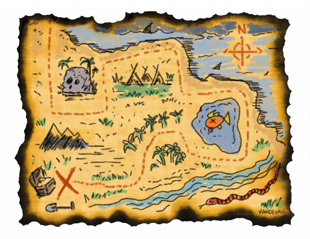 Printable Treasure Maps For Kids | Kidding Around | Treasure Maps for Printable Pirate Map