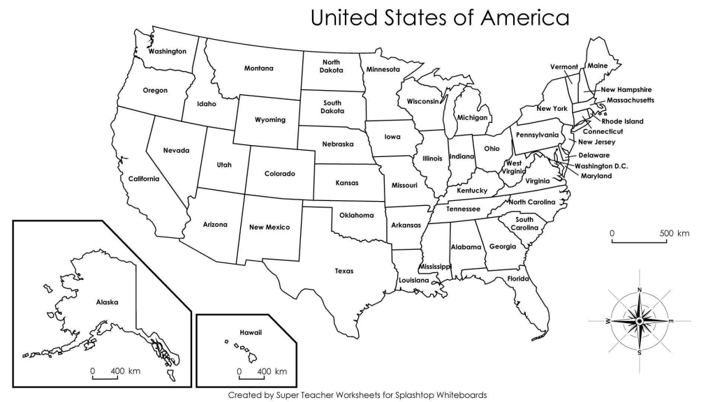 Printable United States Map Blank New United States Map Label pertaining to Us Map With States Labeled Printable