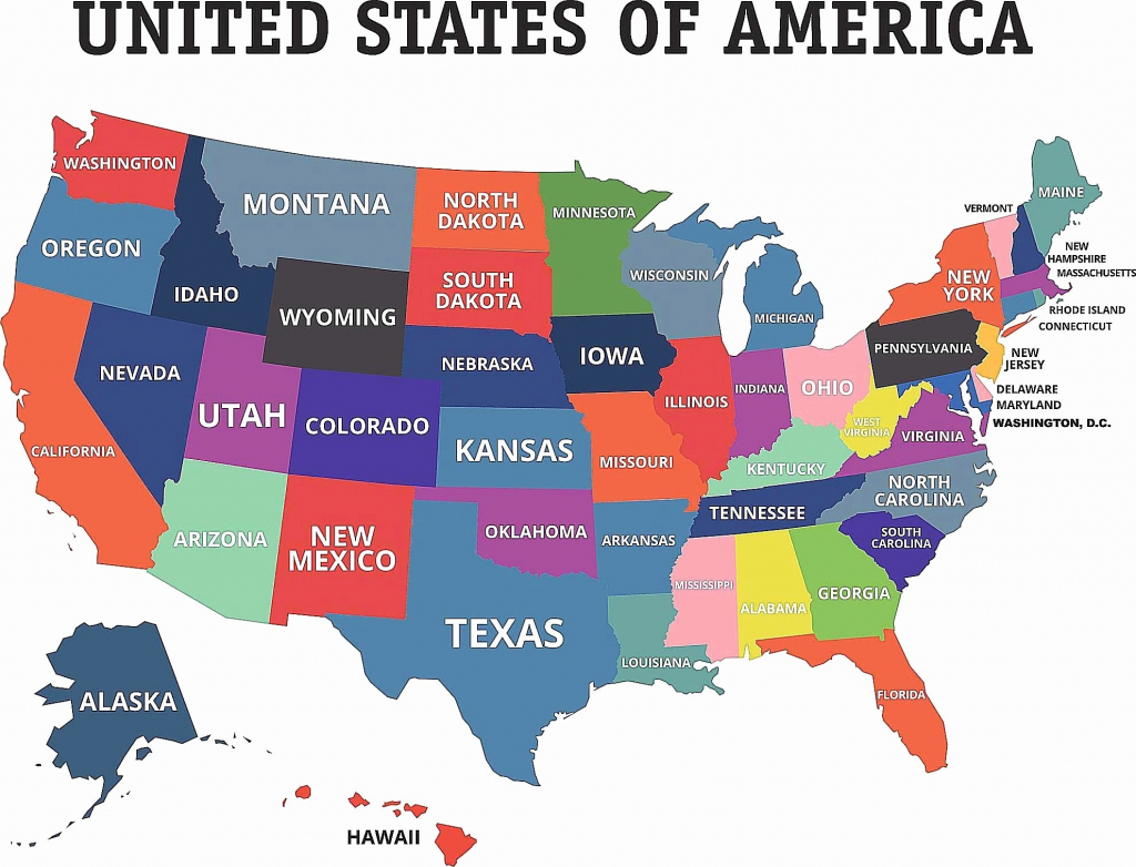 Printable United States Map With States Labeled inside Us Map With States Labeled Printable