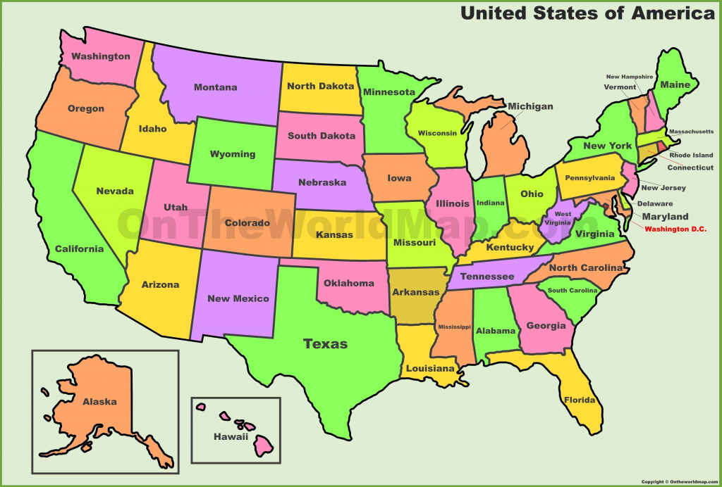 Printable United States Map With Time Zones And State Names New Us in Free Printable Us Timezone Map With State Names