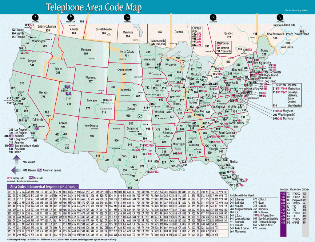Printable Us Area Code Map | United States Area Codes | Us Area intended for Us Area Code Map Printable