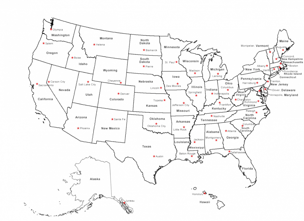 Printable Us Map Of States And Capitals New East Coast Us Map with regard to Printable Us Map With Capitals