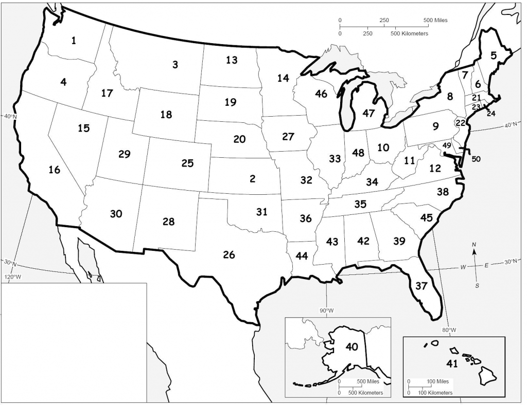 50 States And Capitals Map Quiz Printable Printable Maps