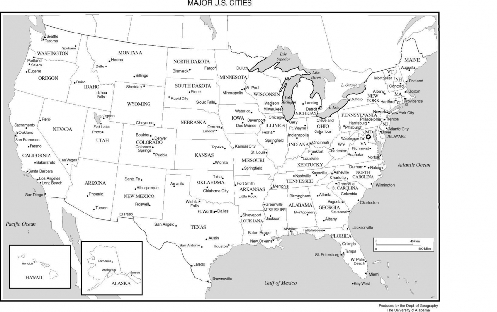 Printable Us Map With Major Cities And Travel Information | Download within Printable Us Map With Cities