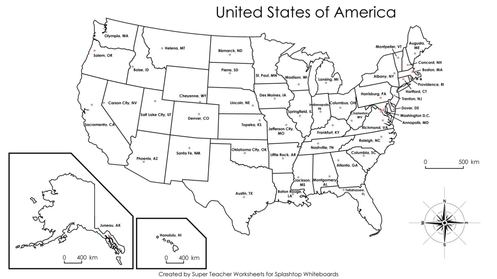 Printable Us Map With States And Capitals Labeled Save Us Map With within Us Map With States Labeled Printable