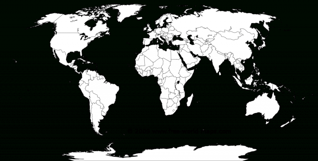 Printable White-Transparent Political Blank World Map C3 | Free intended for Printable Blank Maps