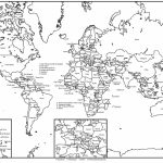 Printable World Map Black And White Printable Printable World Map In Within Printable Labeled World Map