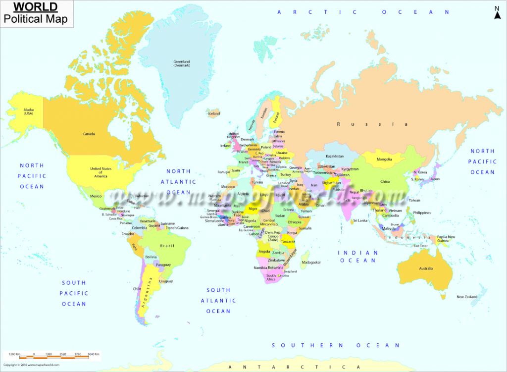 Printable World Map | B&amp;amp;w And Colored for World Map With Capitals Printable
