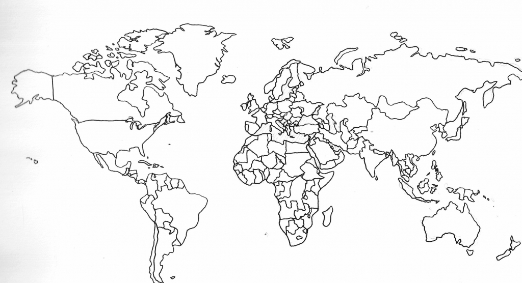Printable World Maps Fresh Black And White World Map With Continents intended for World Map Black And White Labeled Printable