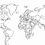 Printable World Maps Fresh Black And White World Map With Continents Regarding Black And White Printable World Map With Countries Labeled
